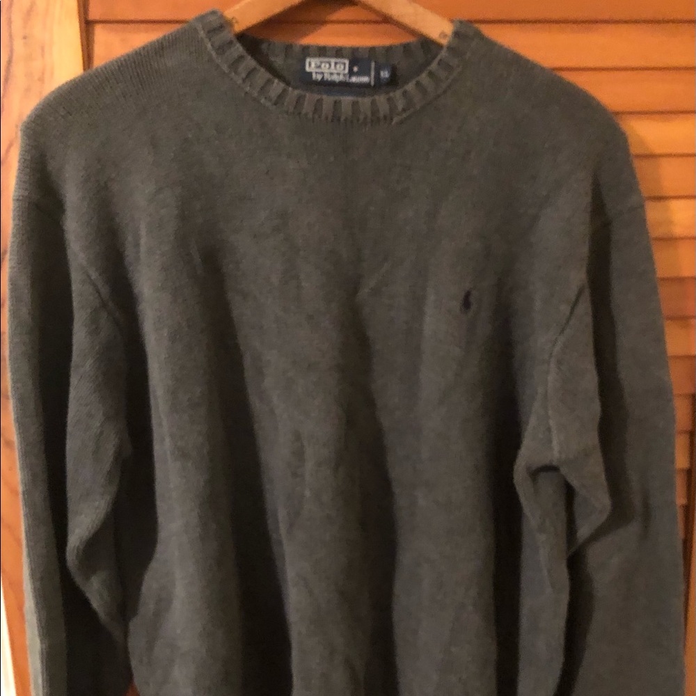 Polo by Ralph Lauren Gray Crew Neck Sweater XL 100% Cotton